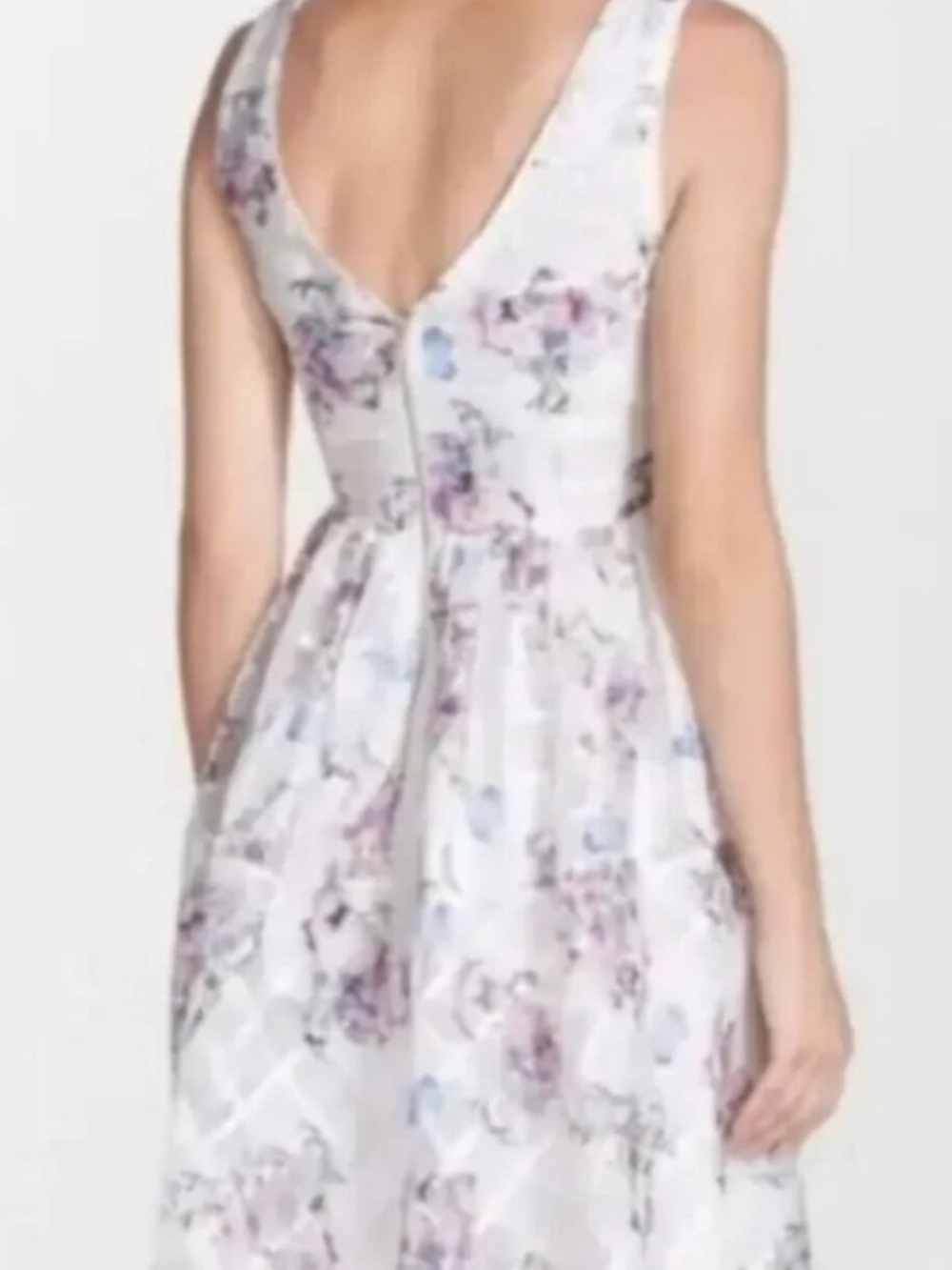 Maeve Anthropologie Dress Women White Floral Peony Garden Mini Cottagecore - Picture 2 of 7